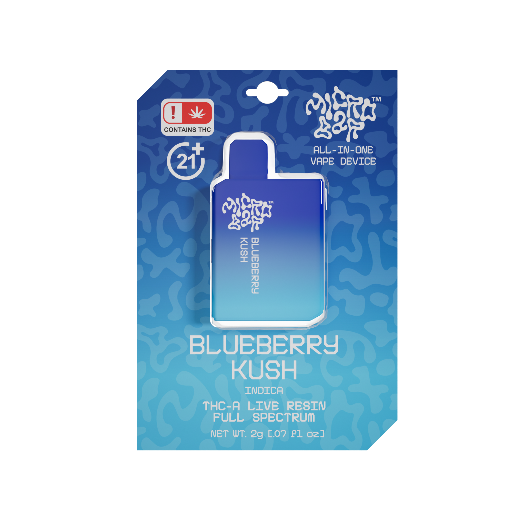 MicroBar Blueberry Kush - Extracts THCA Vapes
