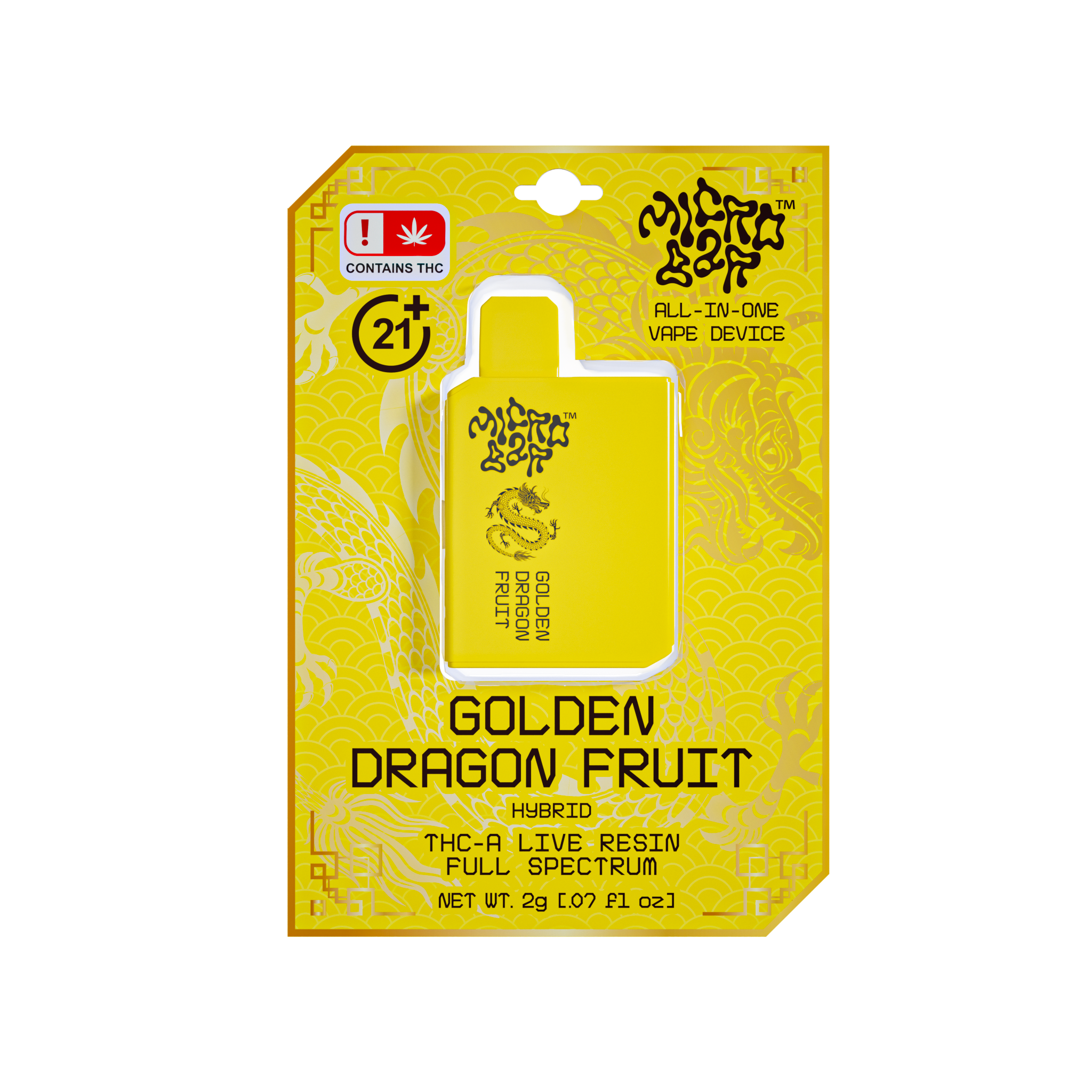 MicroBar Golden Dragonfruit - Extracts THCA Vapes