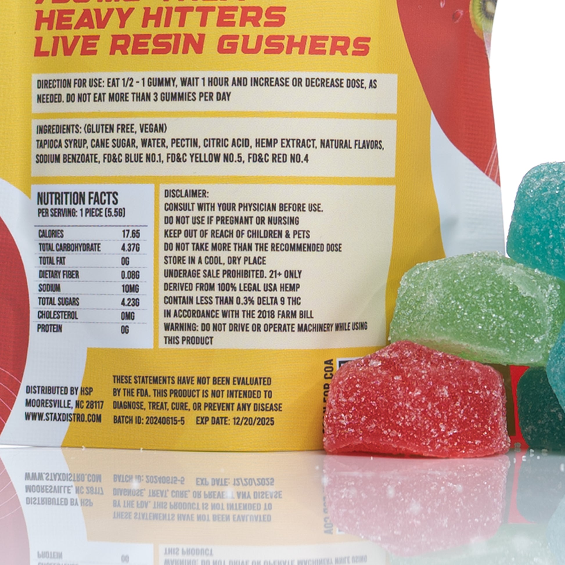 750MG (5ct) Heavy Hitters Live Resin Gushers - Kandy Boy