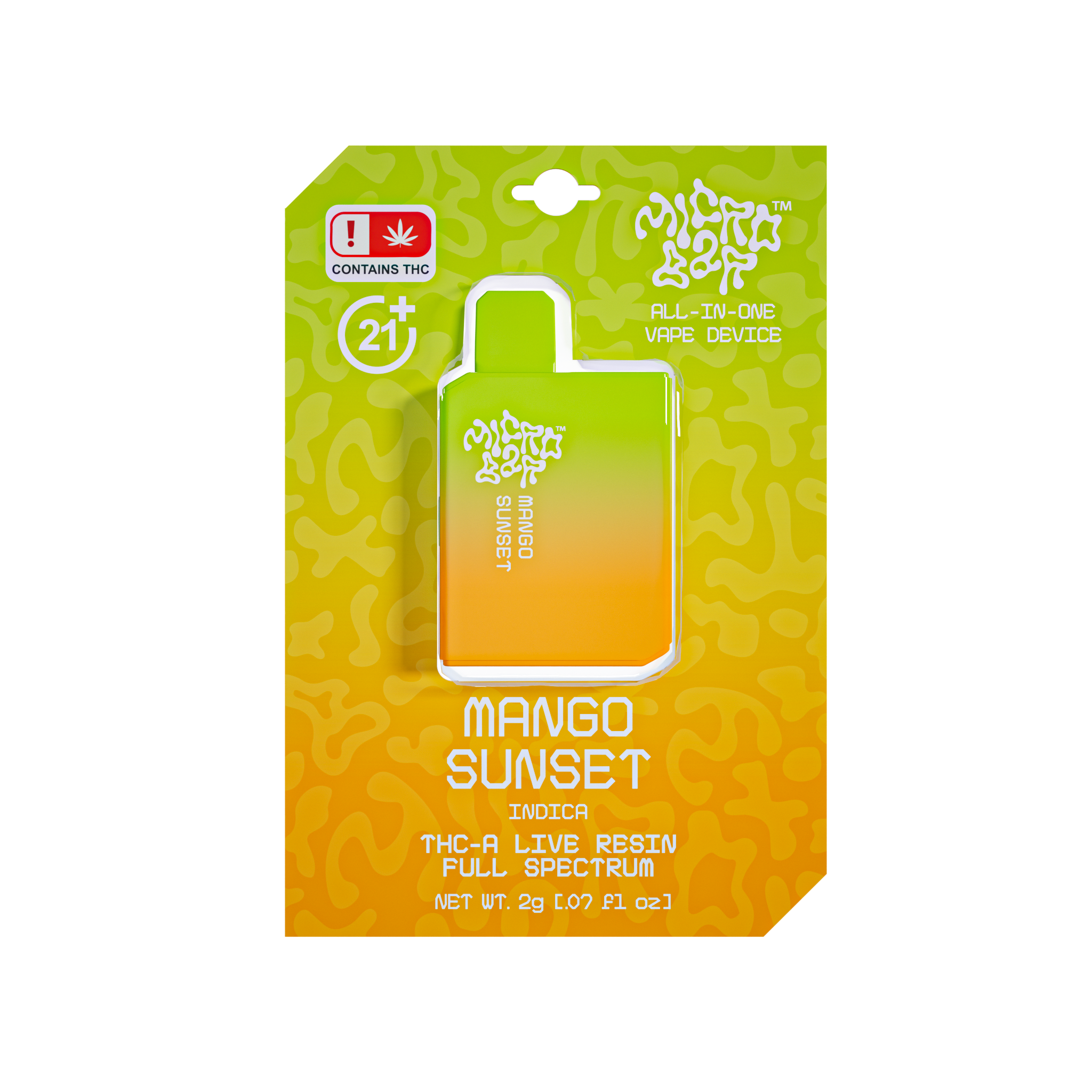 MicroBar Mango Sunset - Extracts THCA Vapes
