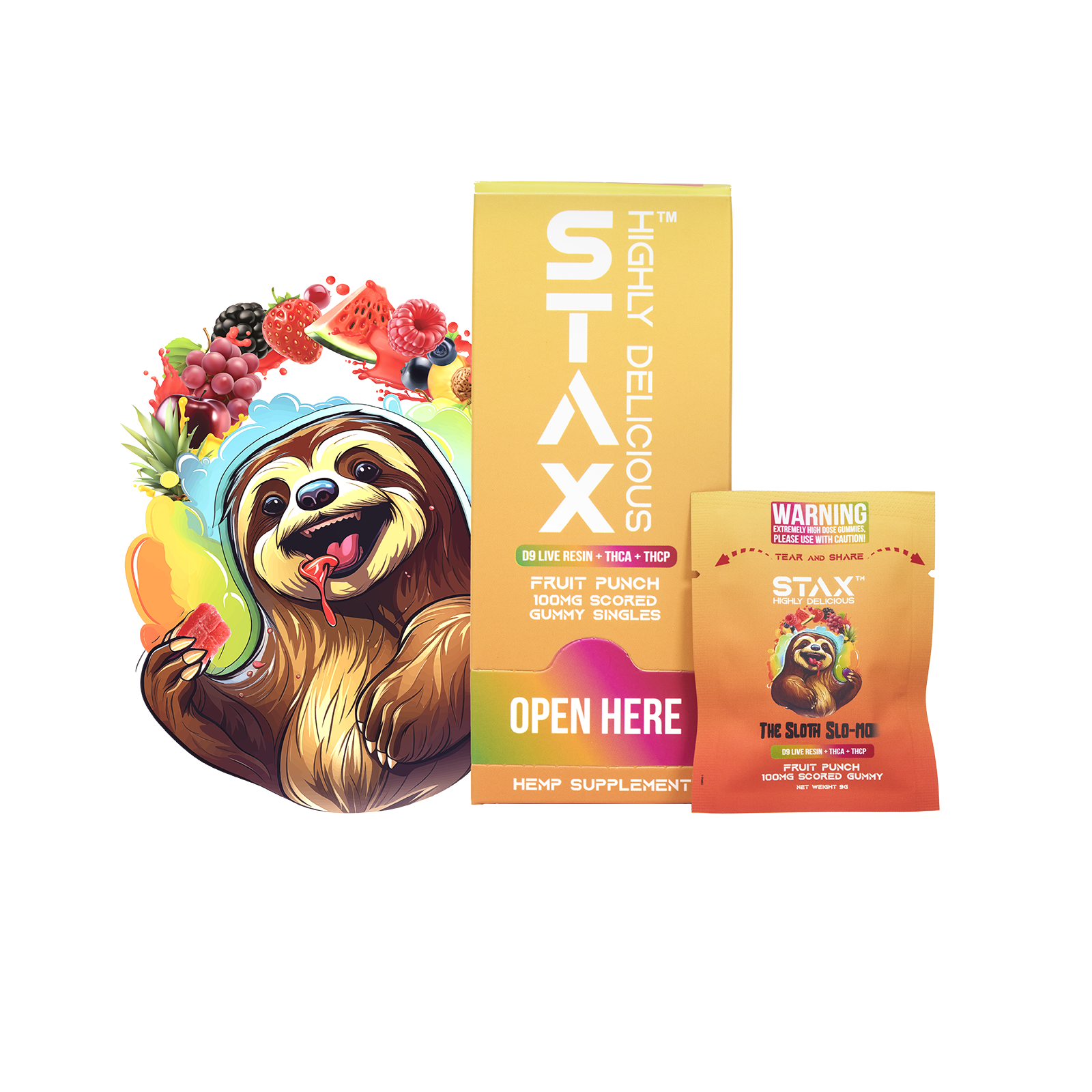 Stax Sachet Sloth 100mg