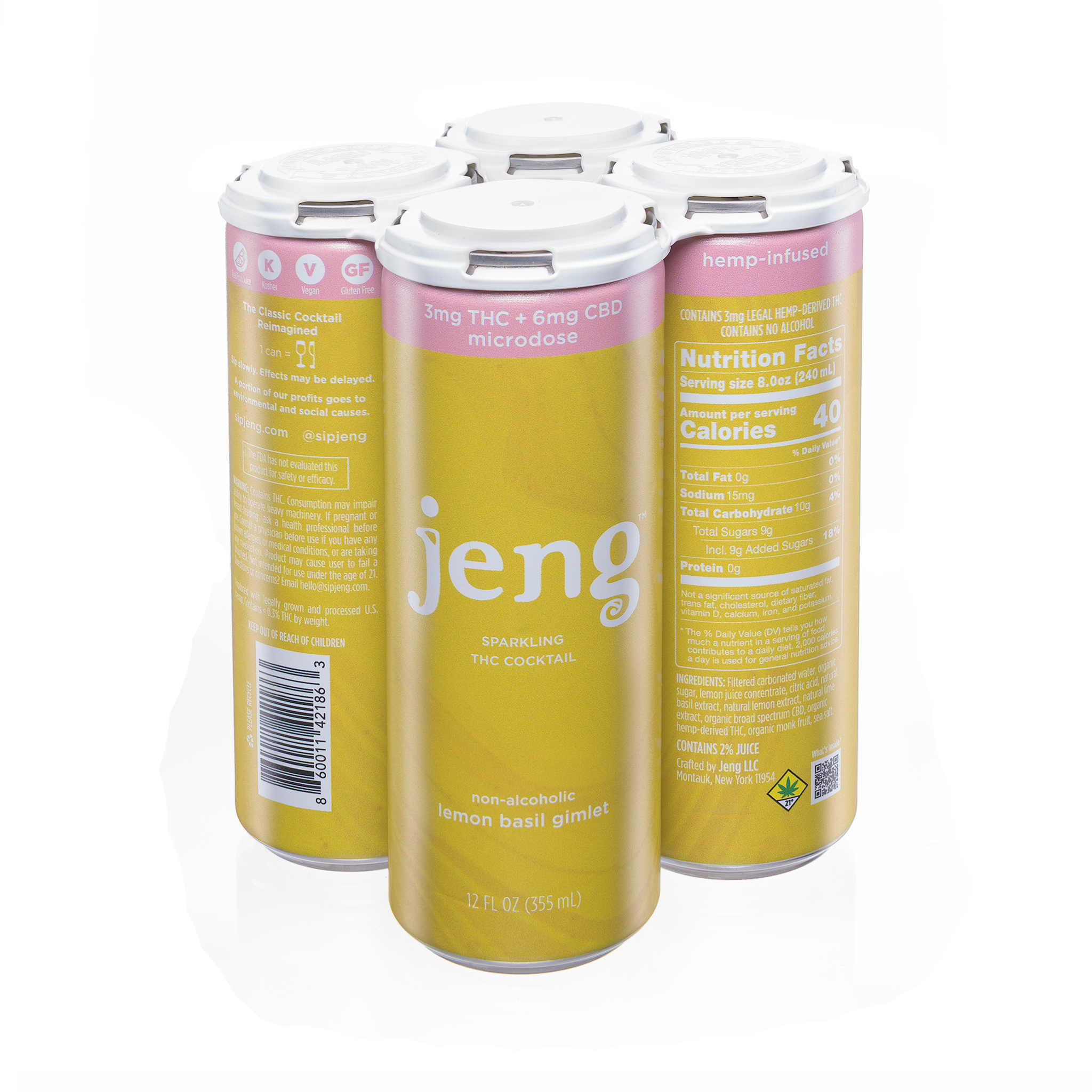 Jeng Lemon Basil Gimlet - Drink Cocktails