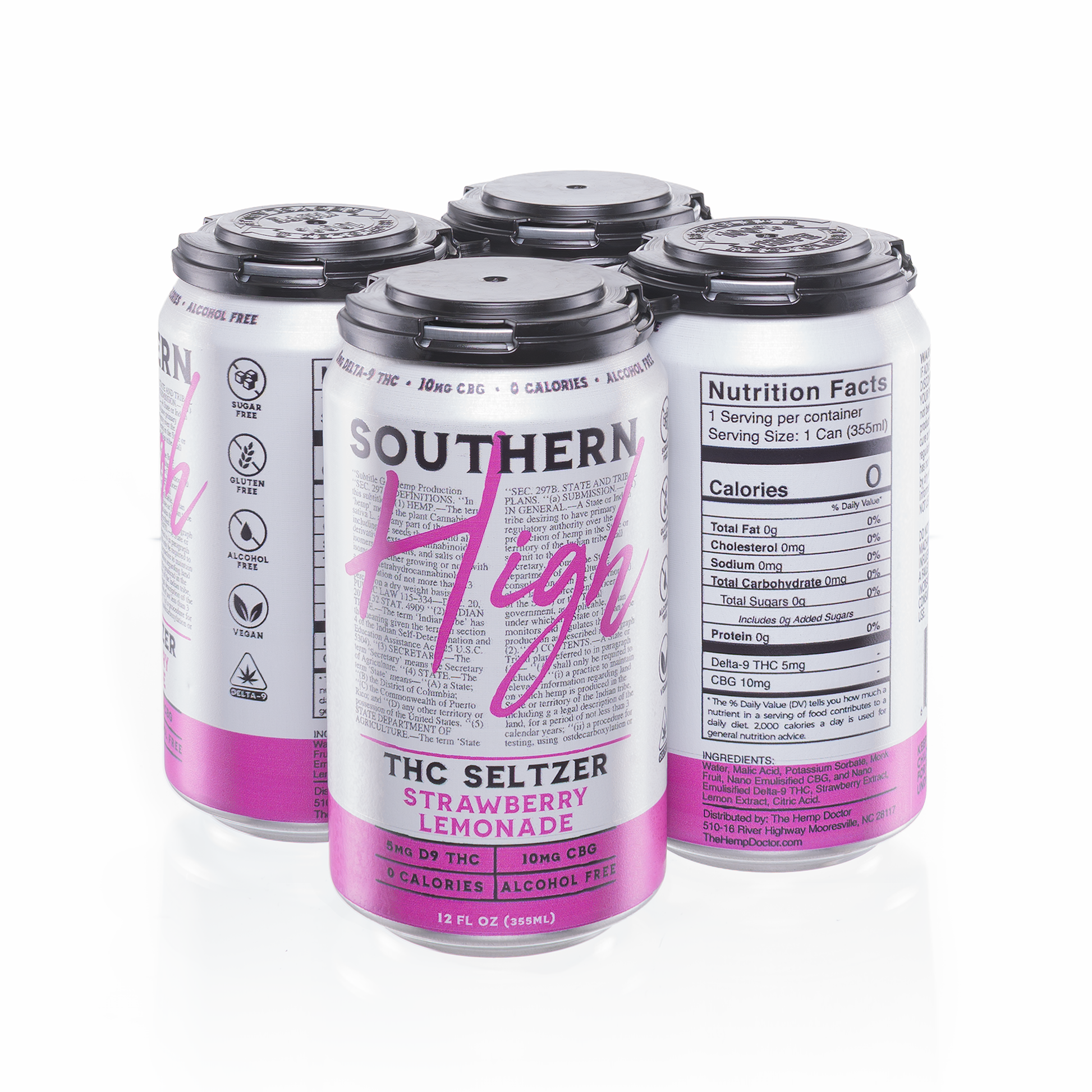 Southern High Strawberry Lemonade - Drink Seltzers