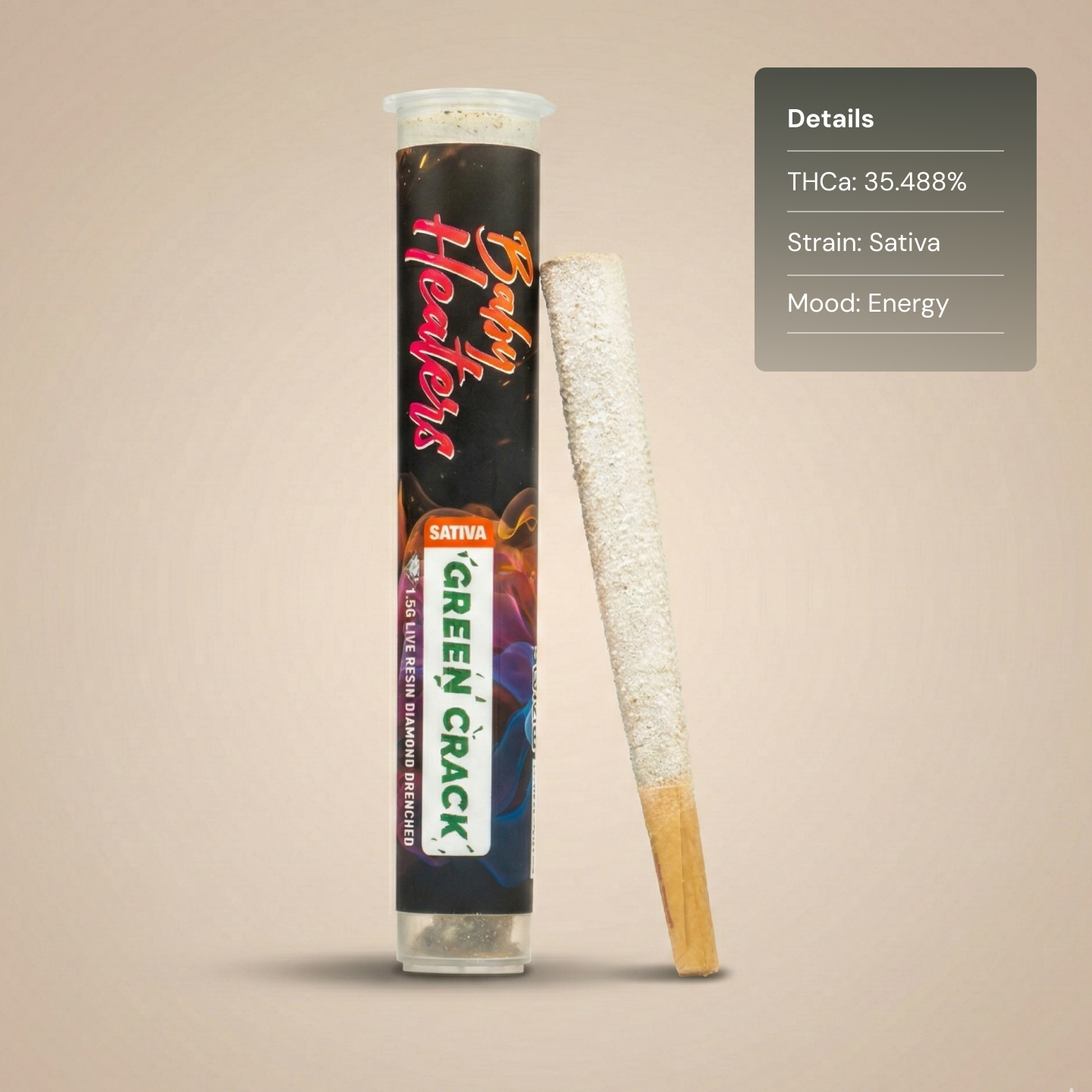 Baby Heaters Green Crack - Pre-Roll Cone