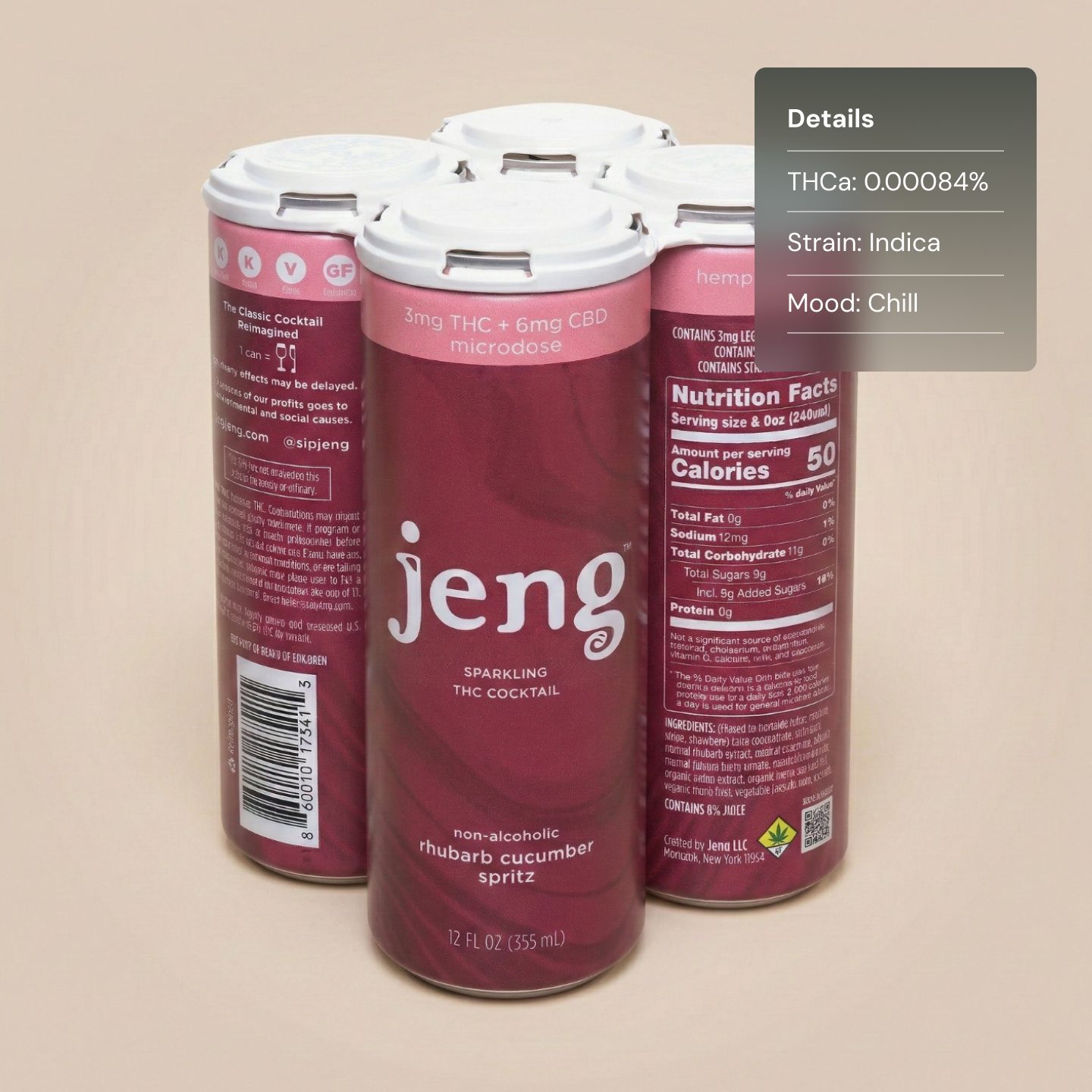 Jeng Rhubarb Cucumber Spritz - Drink Cocktails