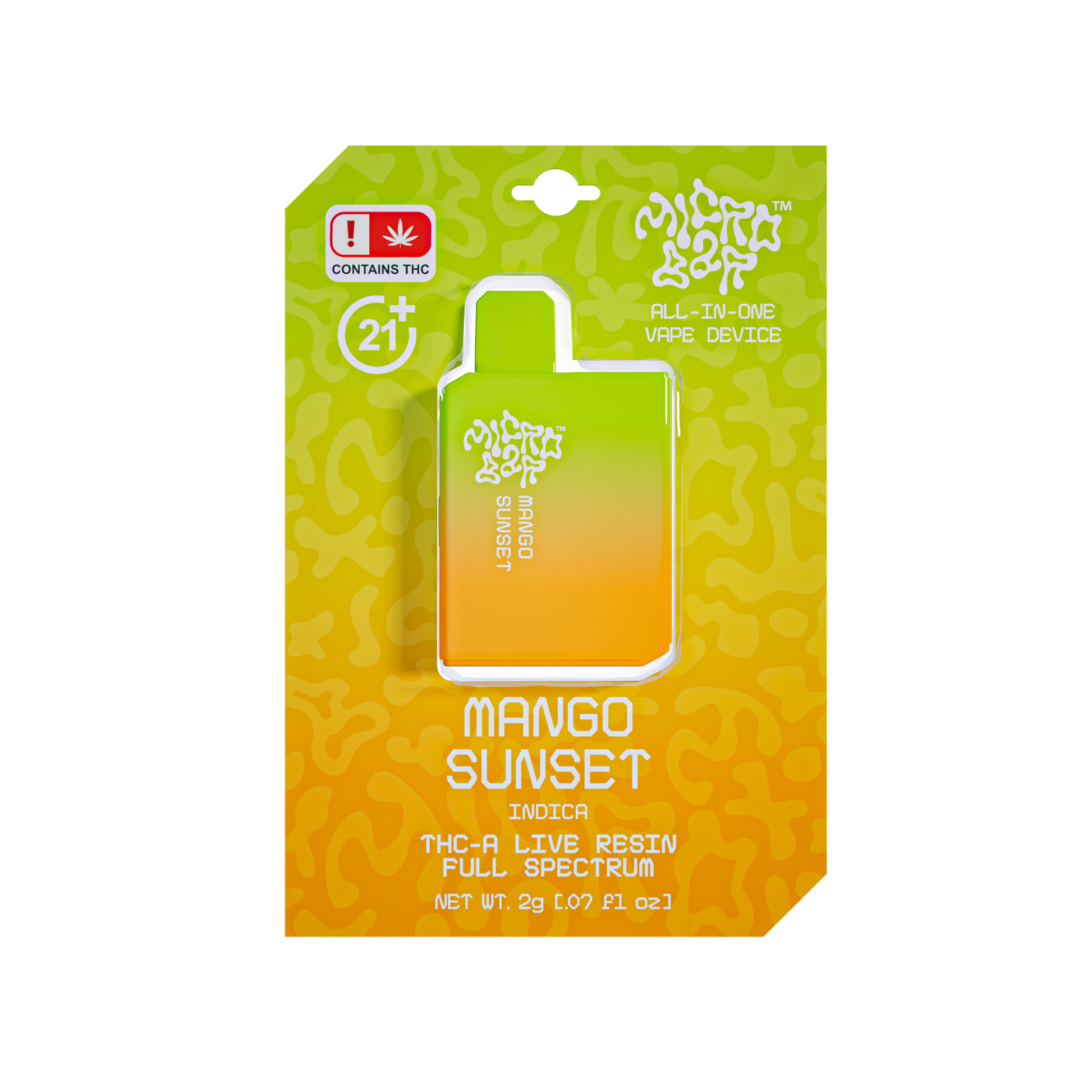 MicroBar Mango Sunset - Extracts THCA Vapes
