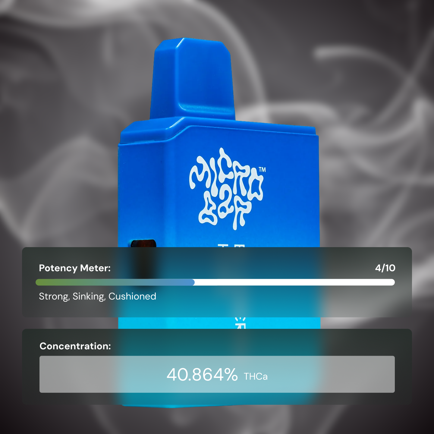 blue lightning vape MicroBar Blueberry Kush