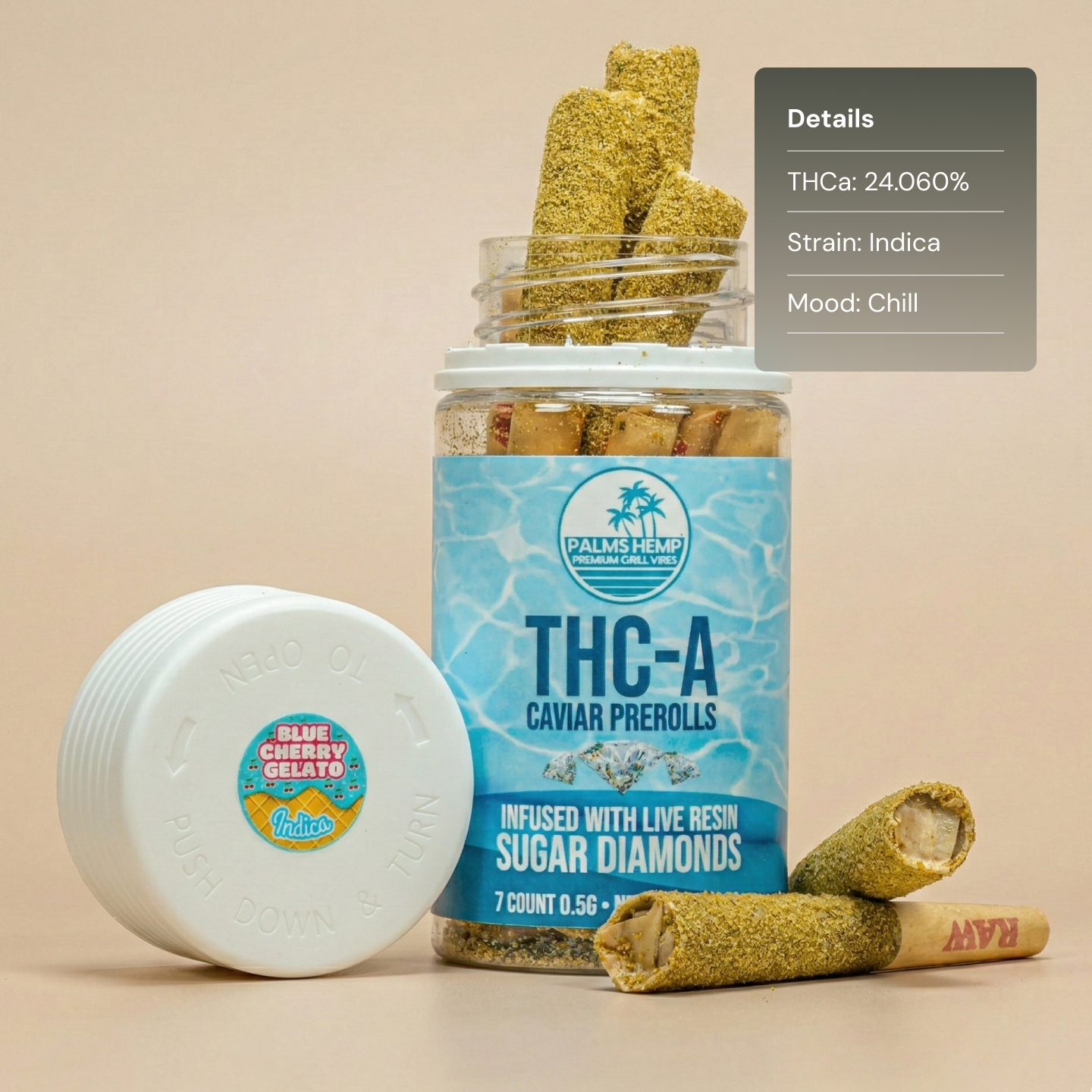 Palms Blue Cherry Gelato - Pre-Roll Cone