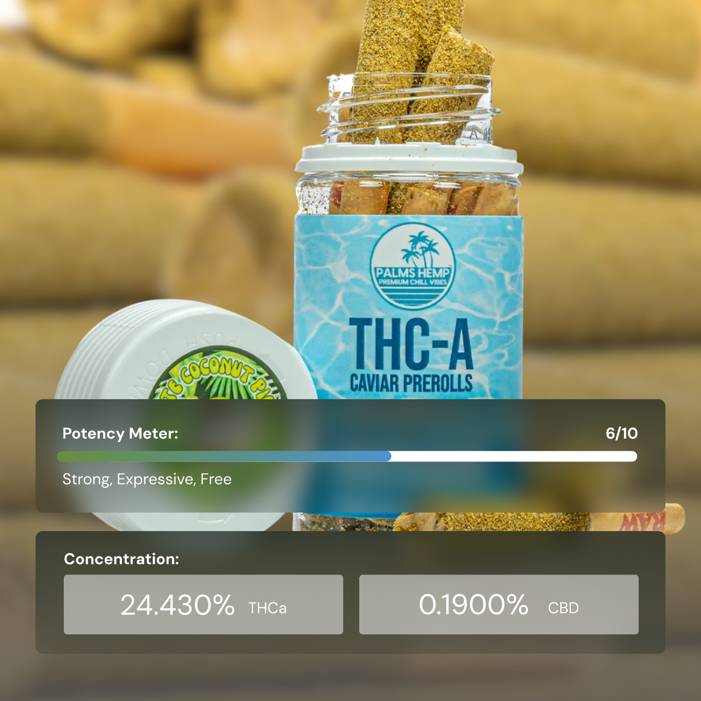 Palms White Coconut Pie - Pre-Roll Cone