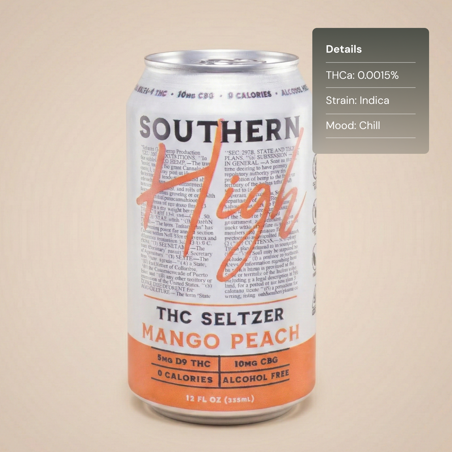 Southern High Mango Peach - Drink Seltzers