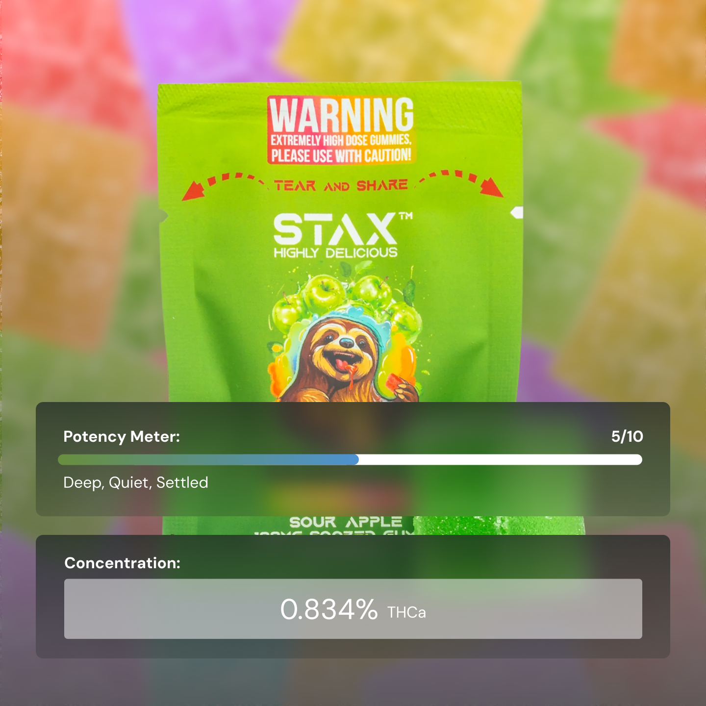 Stax Sachet Sloth 100mg