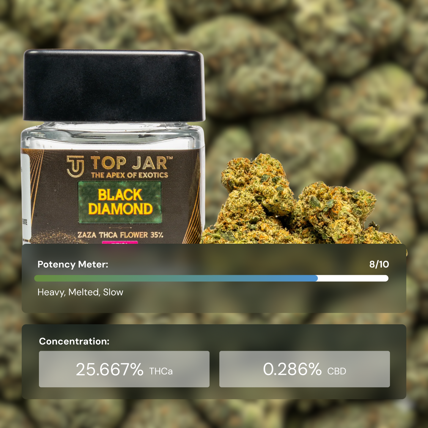 Top Jar Black Diamond - Flower Bigs