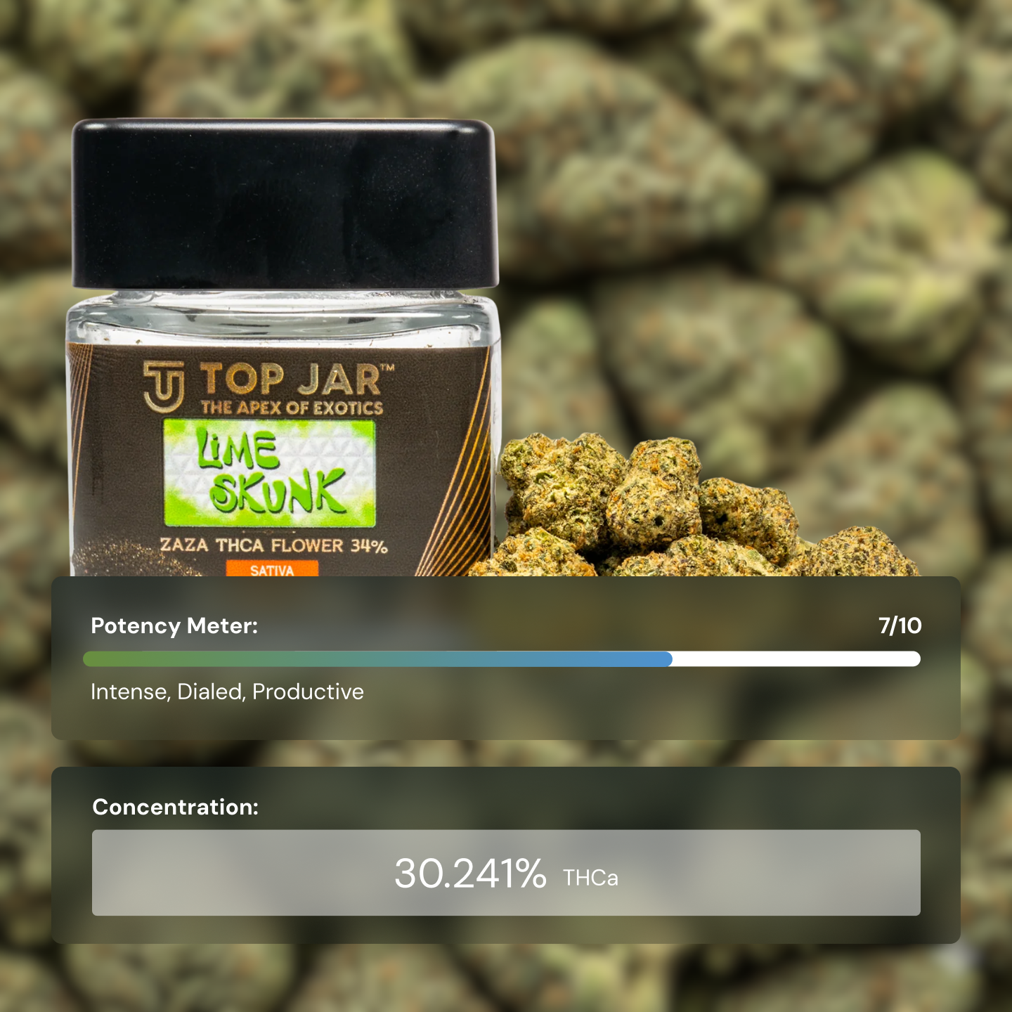 Top Jar Lime Skunk - Flower Bigs