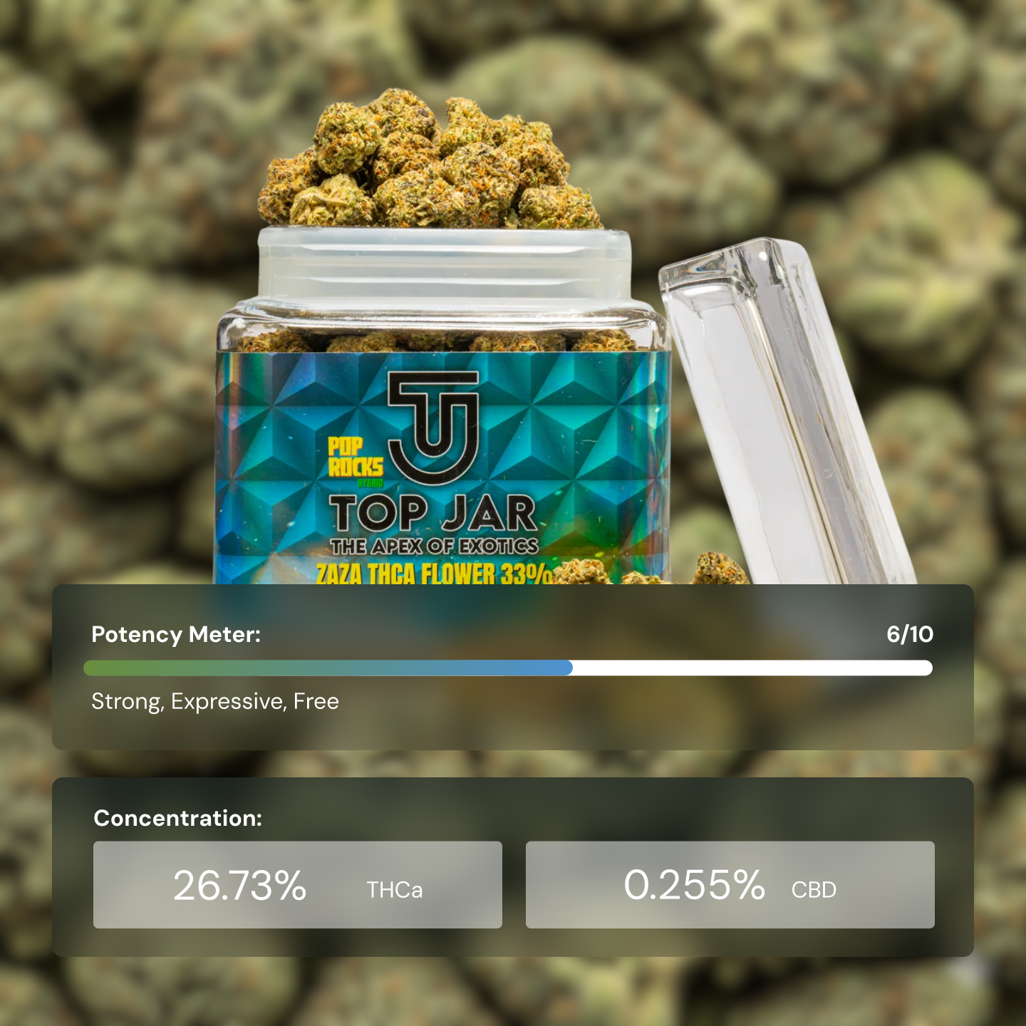 Top Jar Pop Rocks - Flower Bigs